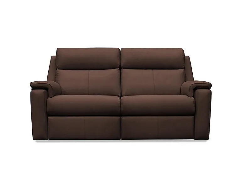 Thornbury 3 Seater Leather Power Recliner Sofa - Capri Oak