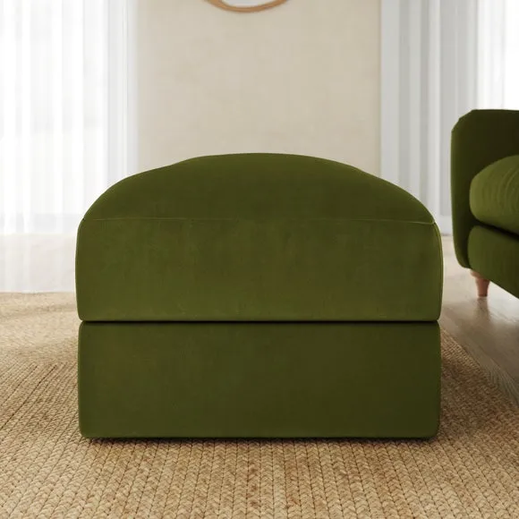 Hattie Matte Plush Velvet Storage Footstool 2