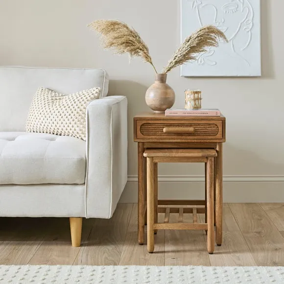 Khari Nesting Side Tables, Mango Wood