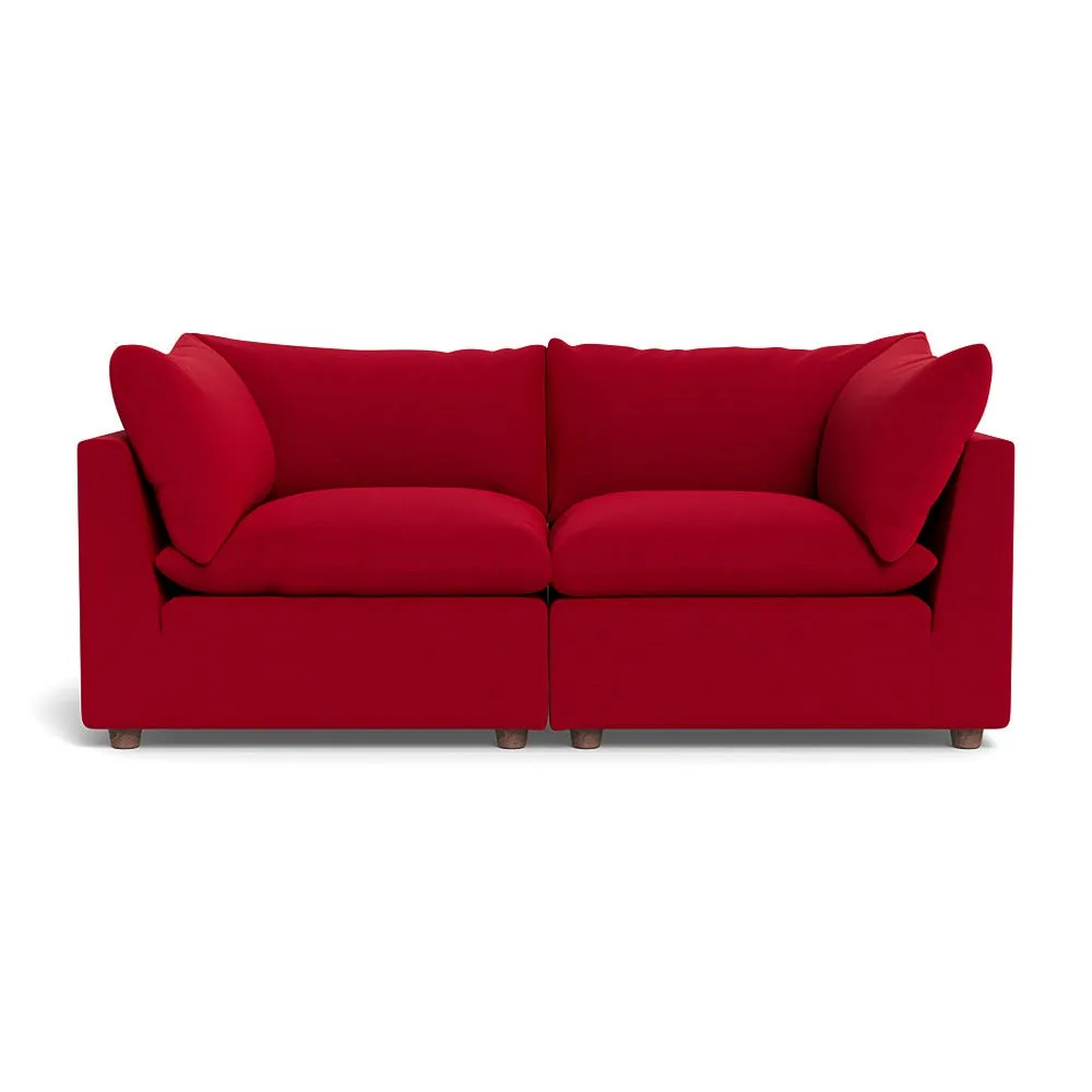 Heal's Astrid 3 Seater Sofa Melton Wool Red Oxide Walnut Stained Beech Feet 1