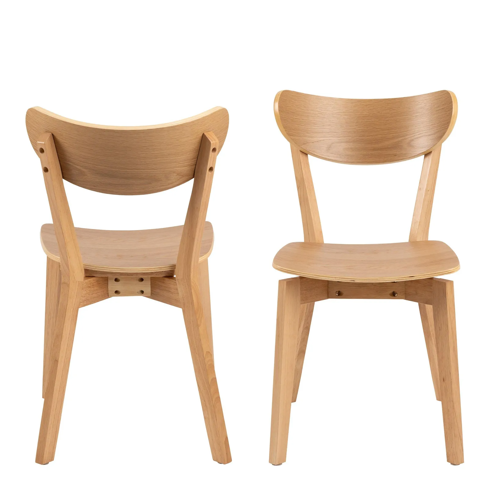 Furniture To Go Roxby Dining Chairs in Oak in Light Oak 2
