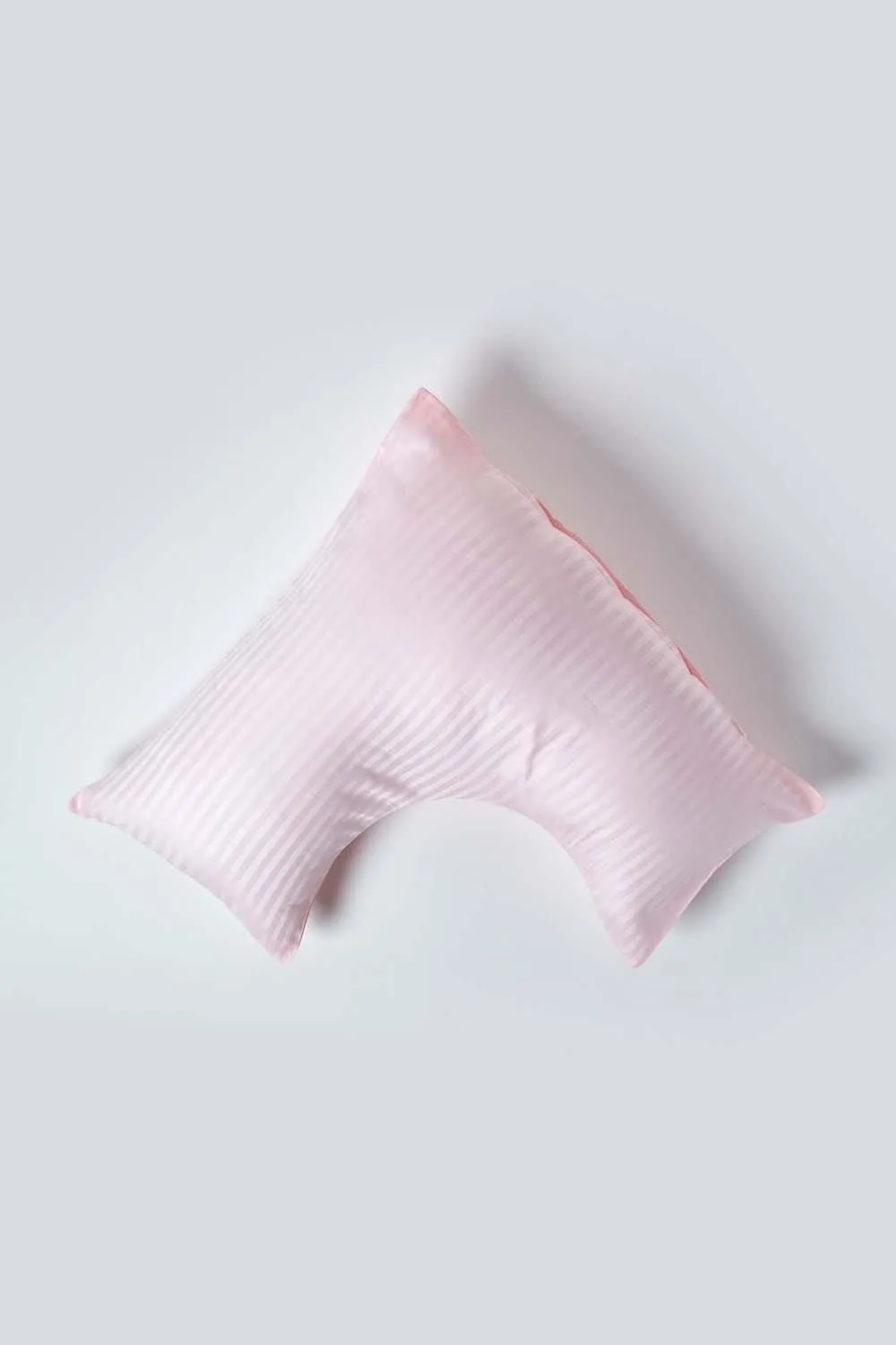 Homescapes Egyptian Cotton Super Soft V Shaped Pillowcase 330 TC in Pink 1
