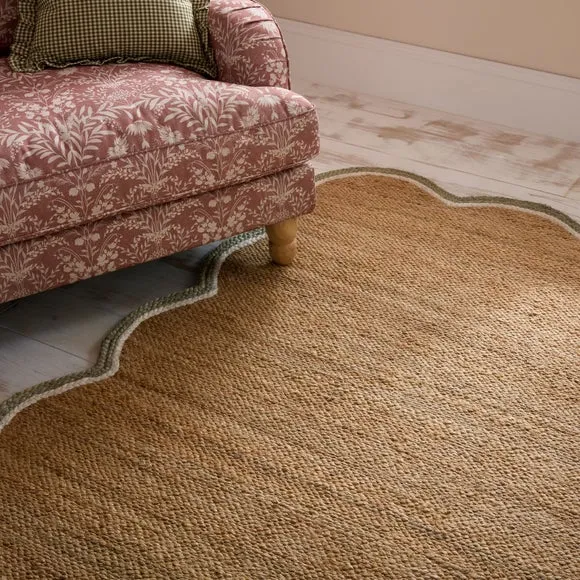 Kesia Scallop Textured Jute Rug 6