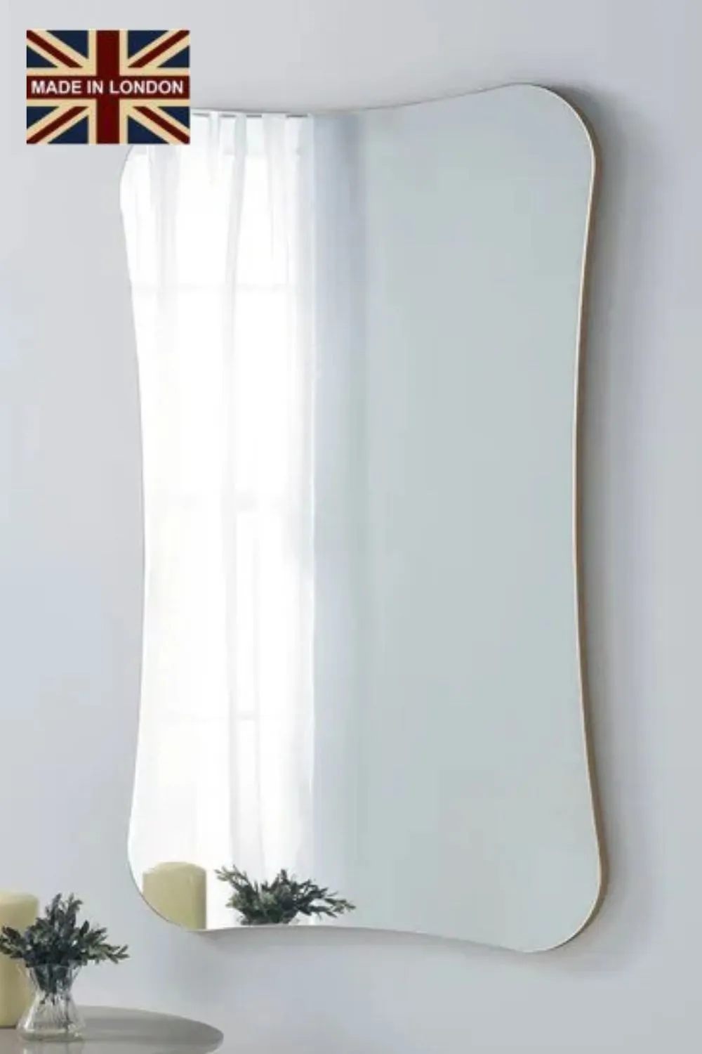 Yearn Mirrors Barnsbury Frameless Gold Mirror 90x60cm