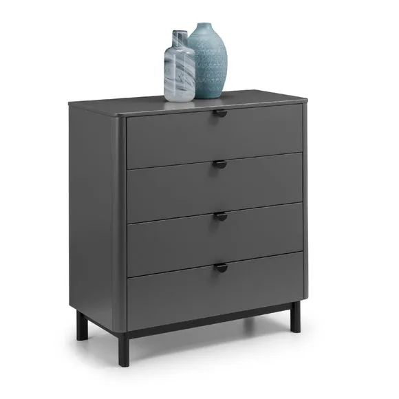 Chloe 4 Drawer Chest, Grey 2