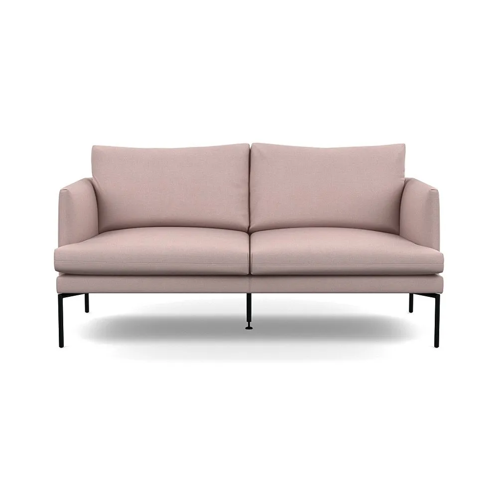 Heal's Matera 2 Seater Sofa Siena Cotton Dusky Pink Black Feet 1
