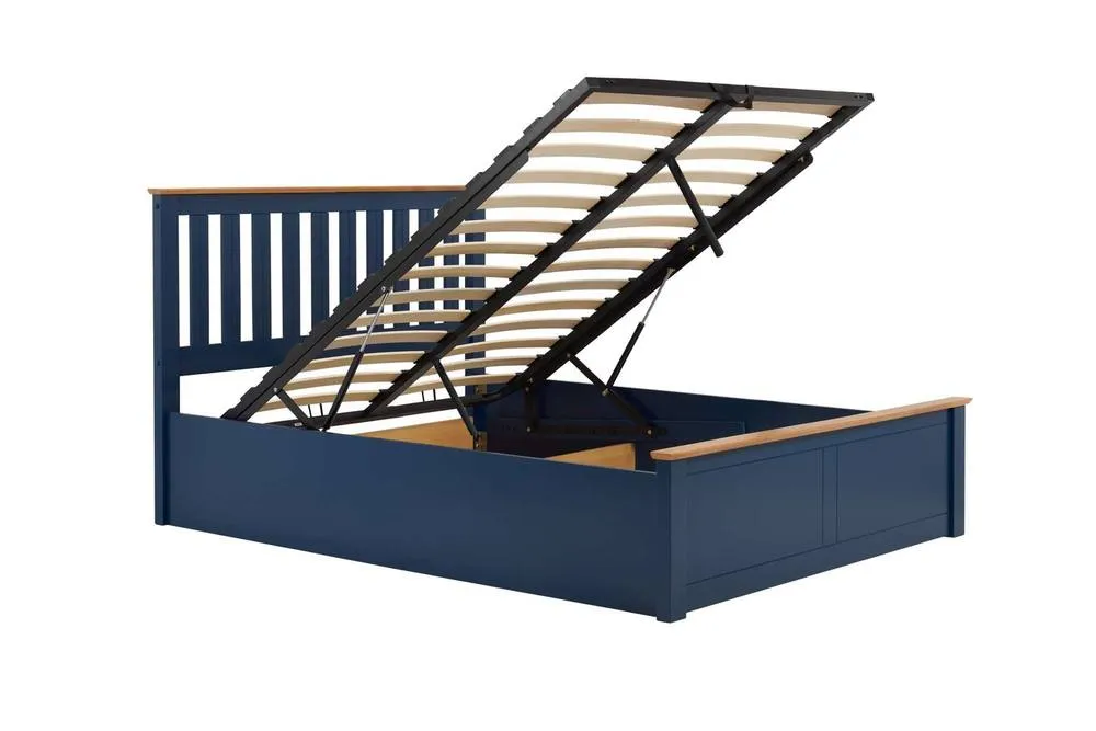 Birlea Single Navy Blue Ottomam Bed 3FT Storage Bed Frame Aspen 6