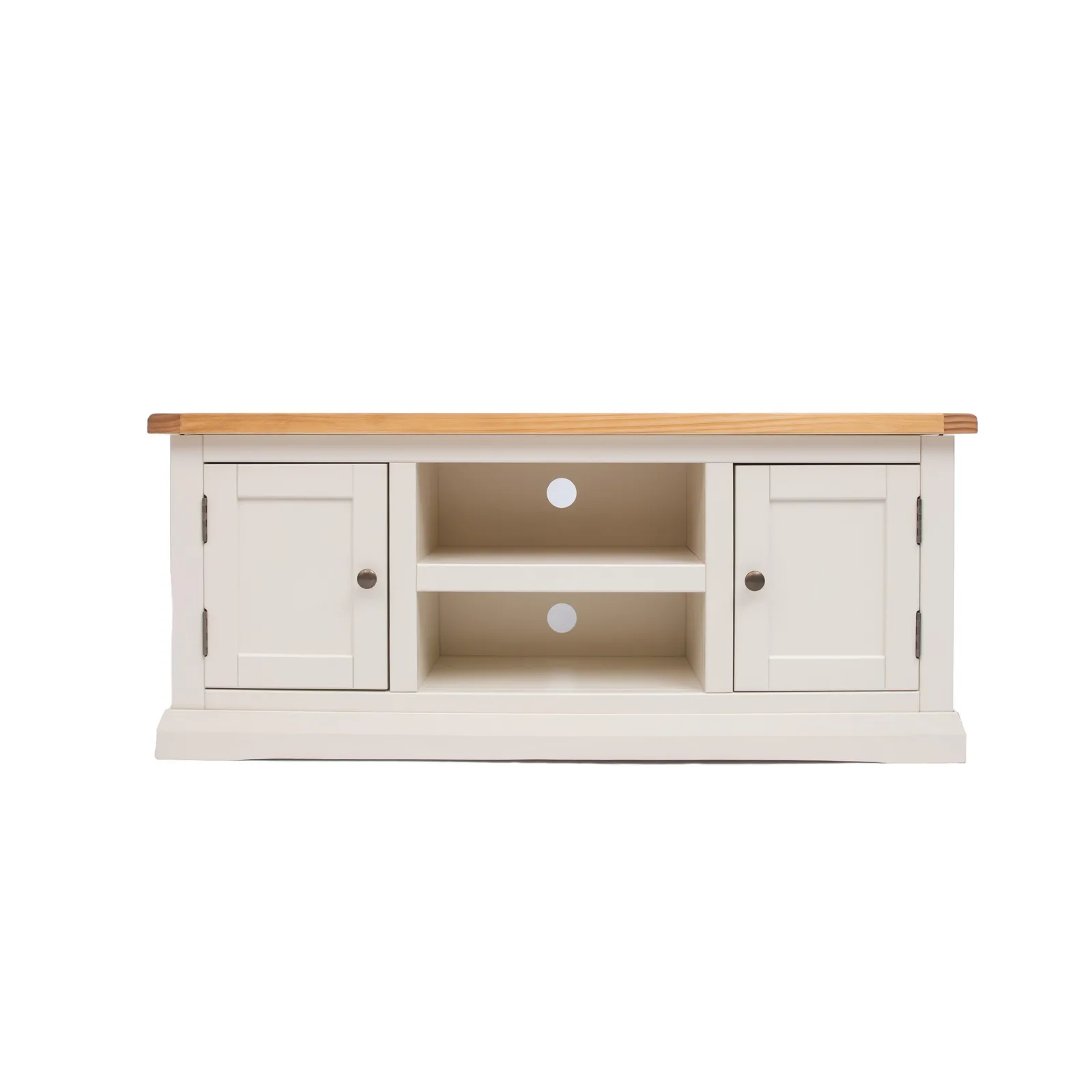 Cabinet Bits Castelli Off-White 2 Door TV Cabinet Brass Knob