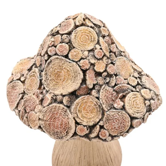 Country Living Wood Effect Mushroom Ornament 3