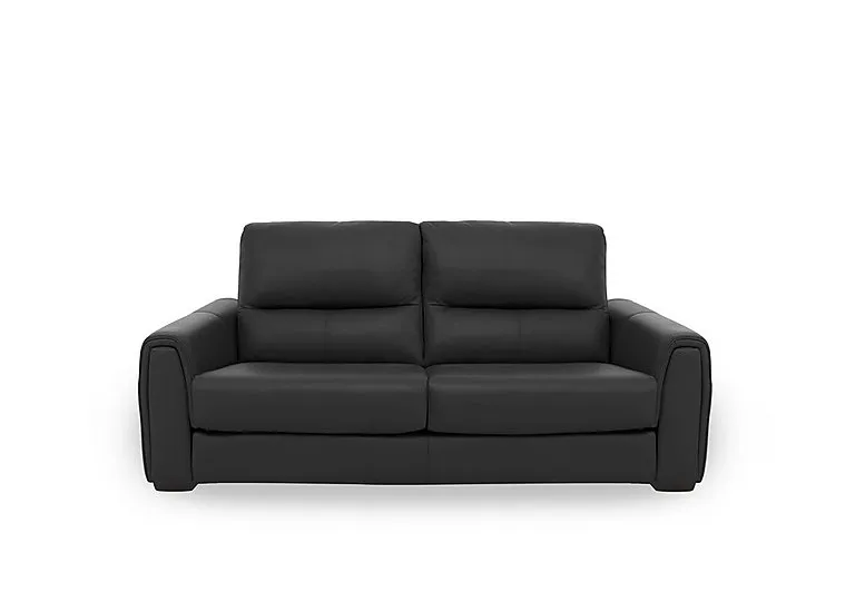 Flex Leather 2 Seater Sofa - Classic Black