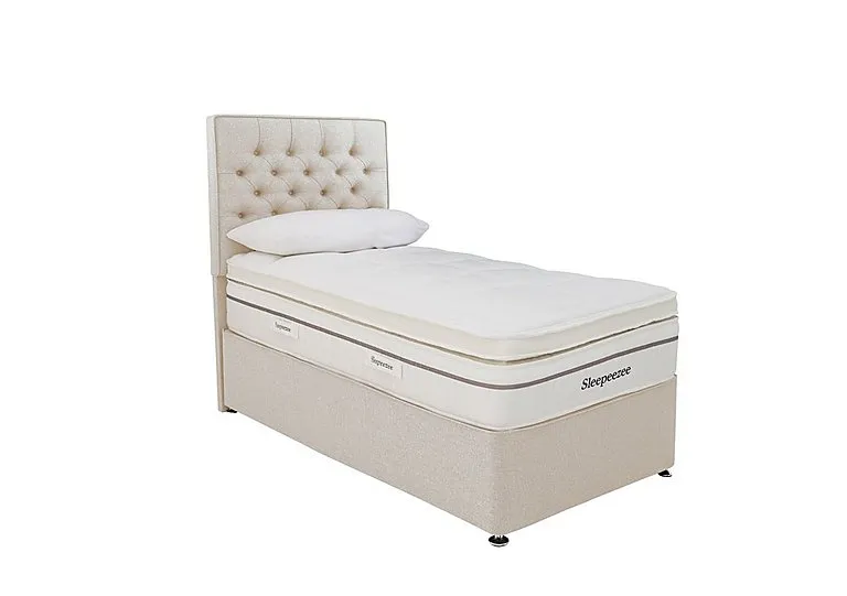 Harmony 3500 Soft Divan Set - Single - Tweed Cream
