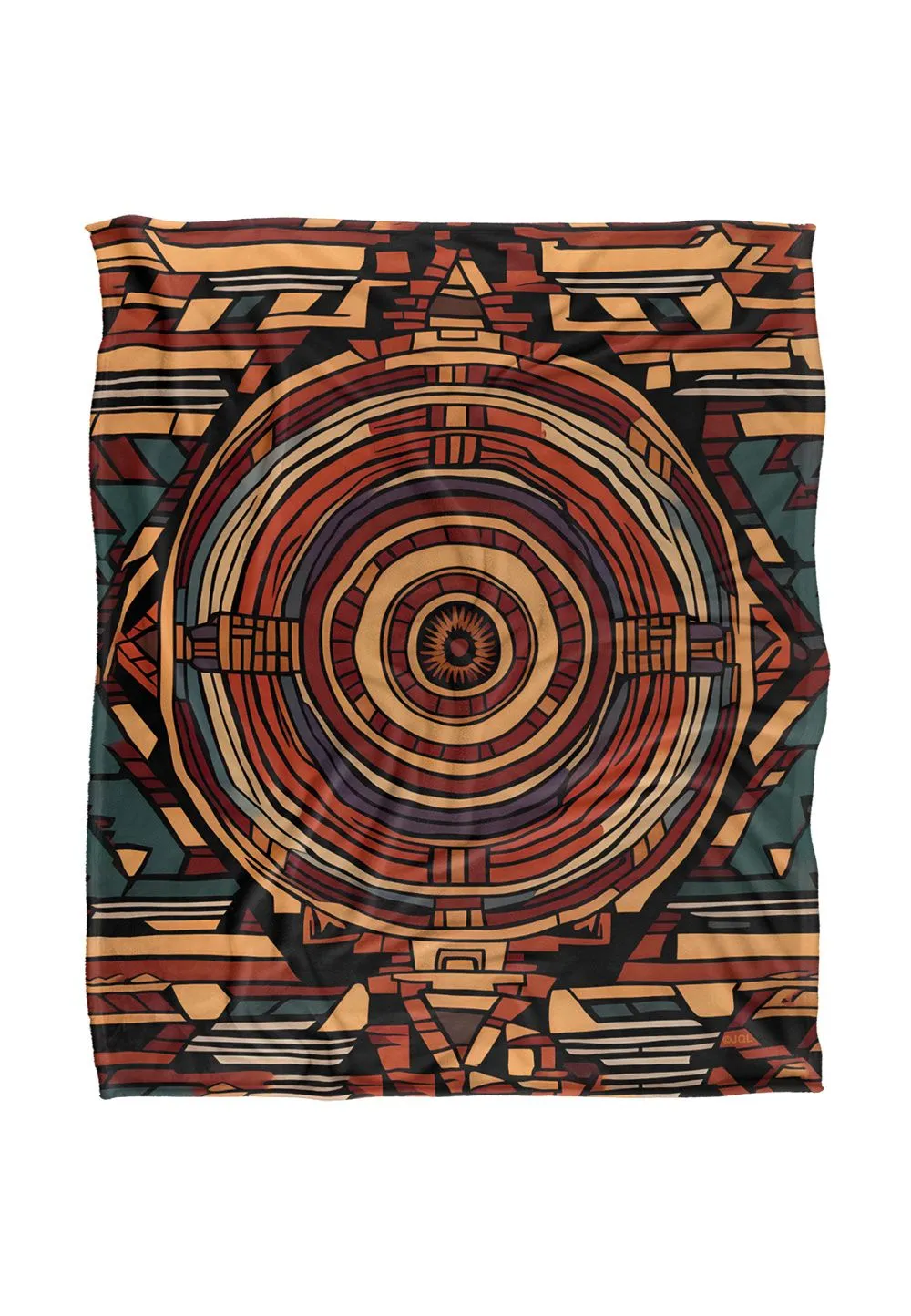 JQ Licensing James Piazza Aztec Pattern Silky Touch Super Soft Throw Blanket 152 X 127 cm in White