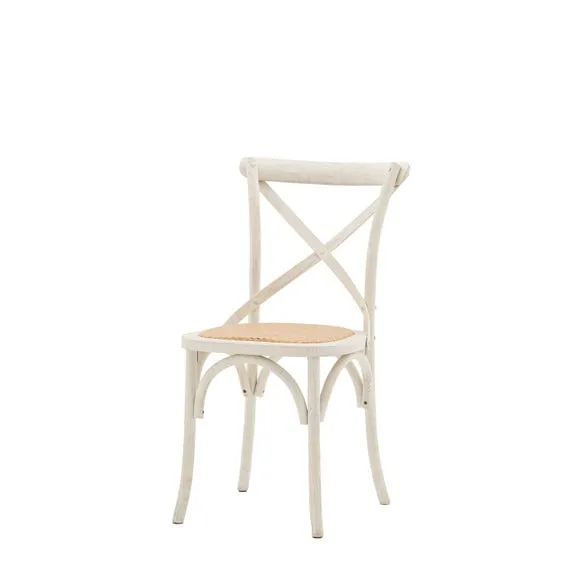 Cannock Set of 2 Dining Chairs, Oak & Rattan 4