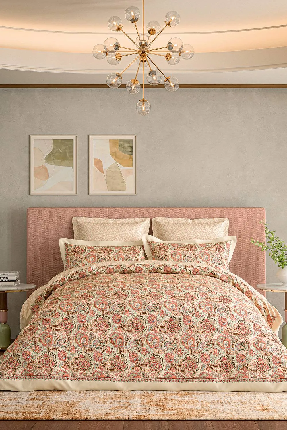 V&A 'Elysian' Cotton Percale Duvet Cover Set