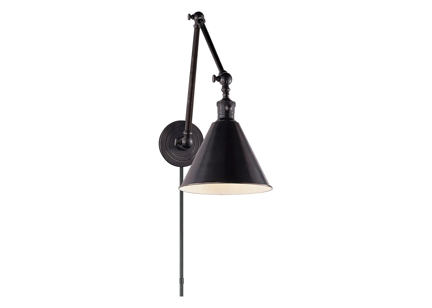 Visual Comfort Boston Functional Double Arm Library Wall Light Bronze