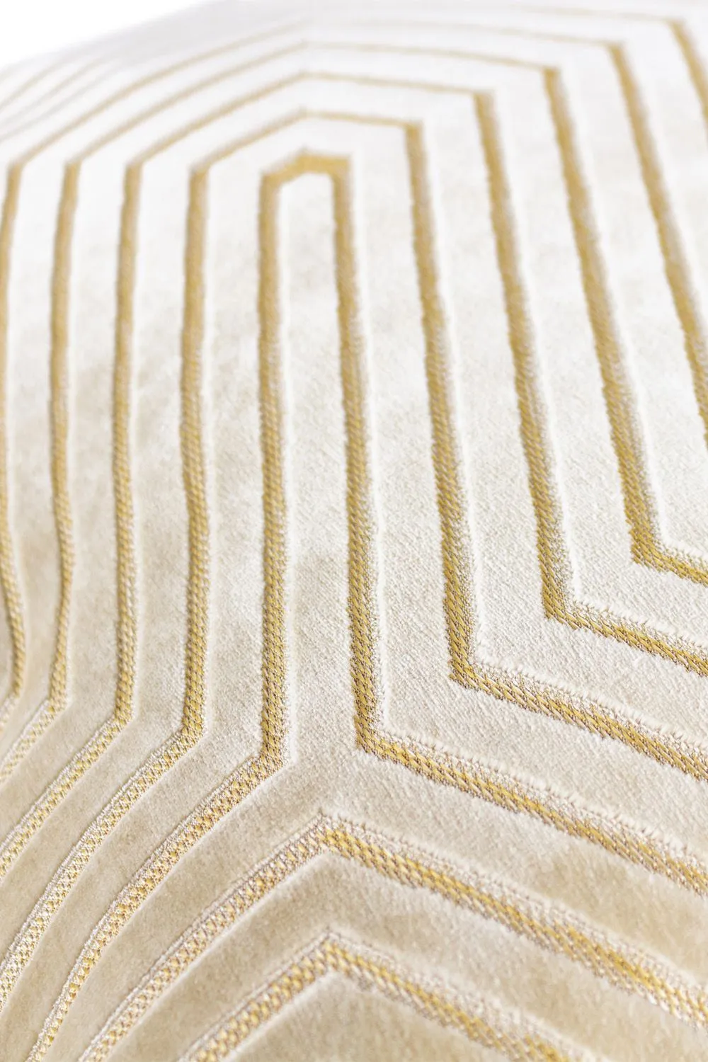Paoletti Evoke Cut Velvet Cushion in Ivory 4