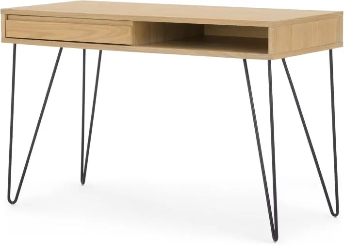 Cerian Desk, Oak and Black
