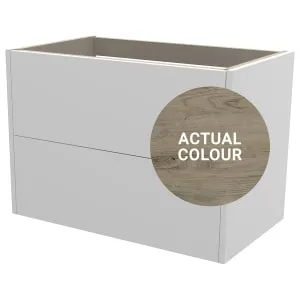Duarti By Calypso Cascade 800mm Full Depth 2 Drawer Wall Hung Vanity Unit - Grey Bark