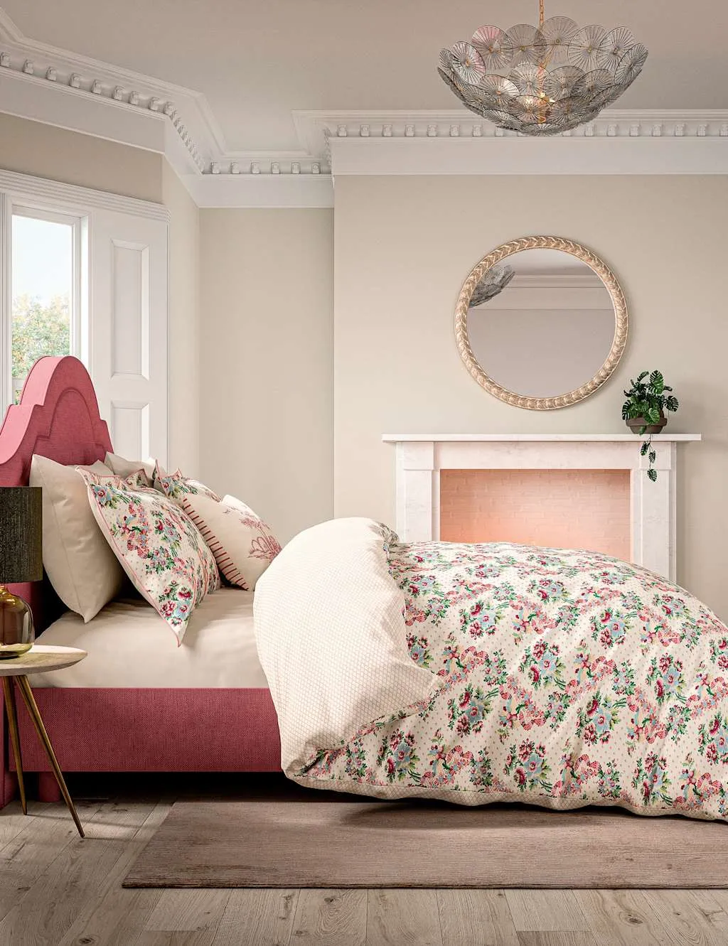 V&A Pure Cotton French Garden Bedding Set Multi