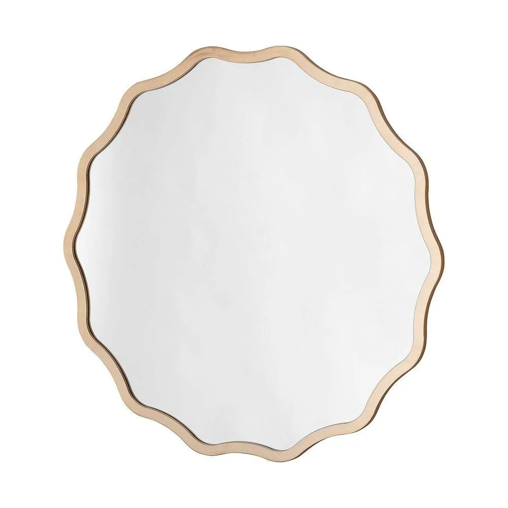 Yearn Mirrors Gold Ripple Framed Circular Wall Mirror 60x60cm 2