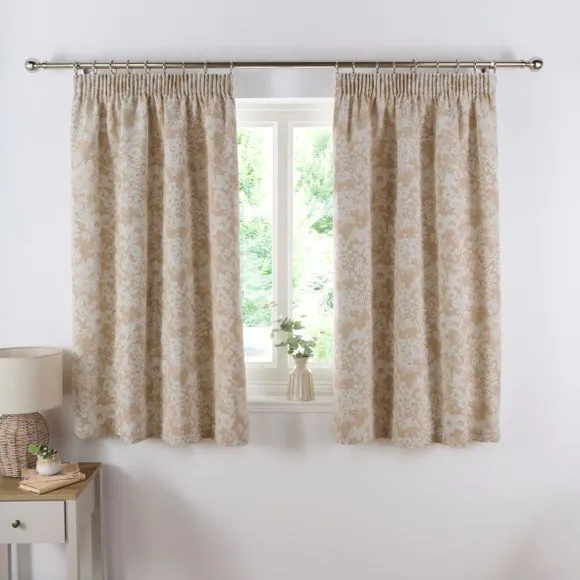 Sofia Floral Pencil Pleat Curtains 5