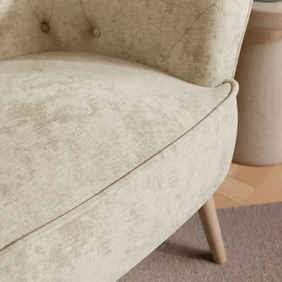 Cindi Button Back Luxe Chenille Tub Chair 3