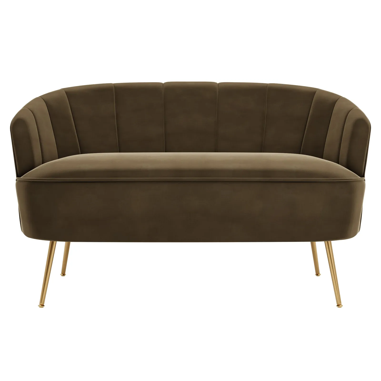 Matilda Velvet Two Seater Sofa Brown