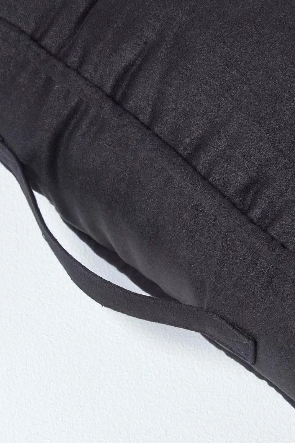 Homescapes Faux Suede Armchair Booster Cushion in Black 6