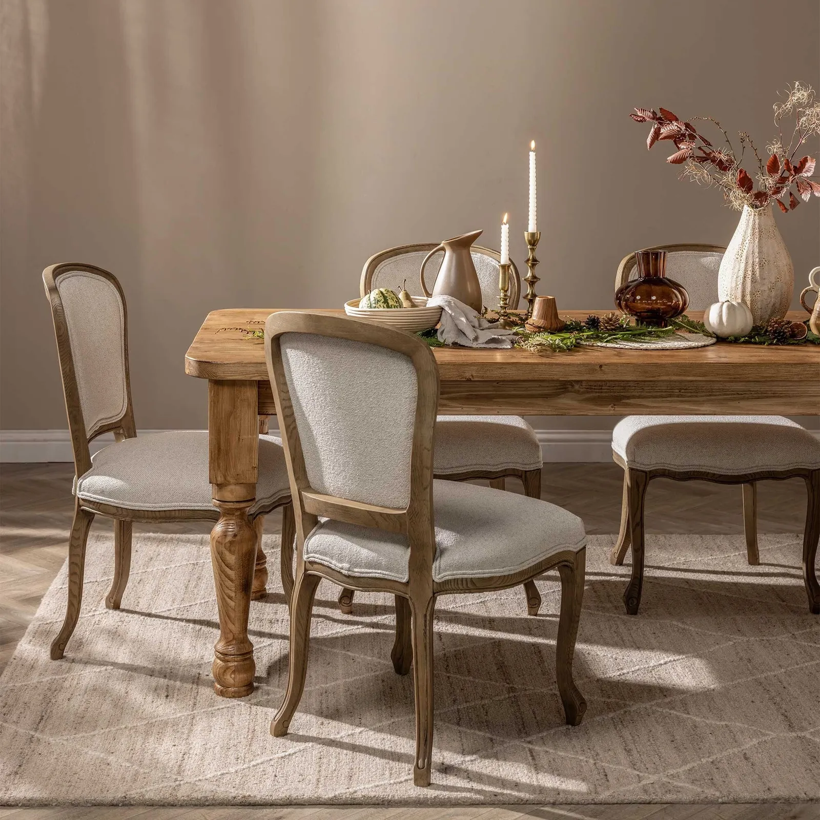 Wingate Dining Chair, Neutral Fabric | Barker & Stonehouse 3
