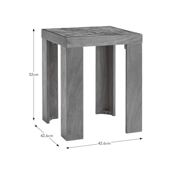 Lavina Glass Tiled Side Table 5
