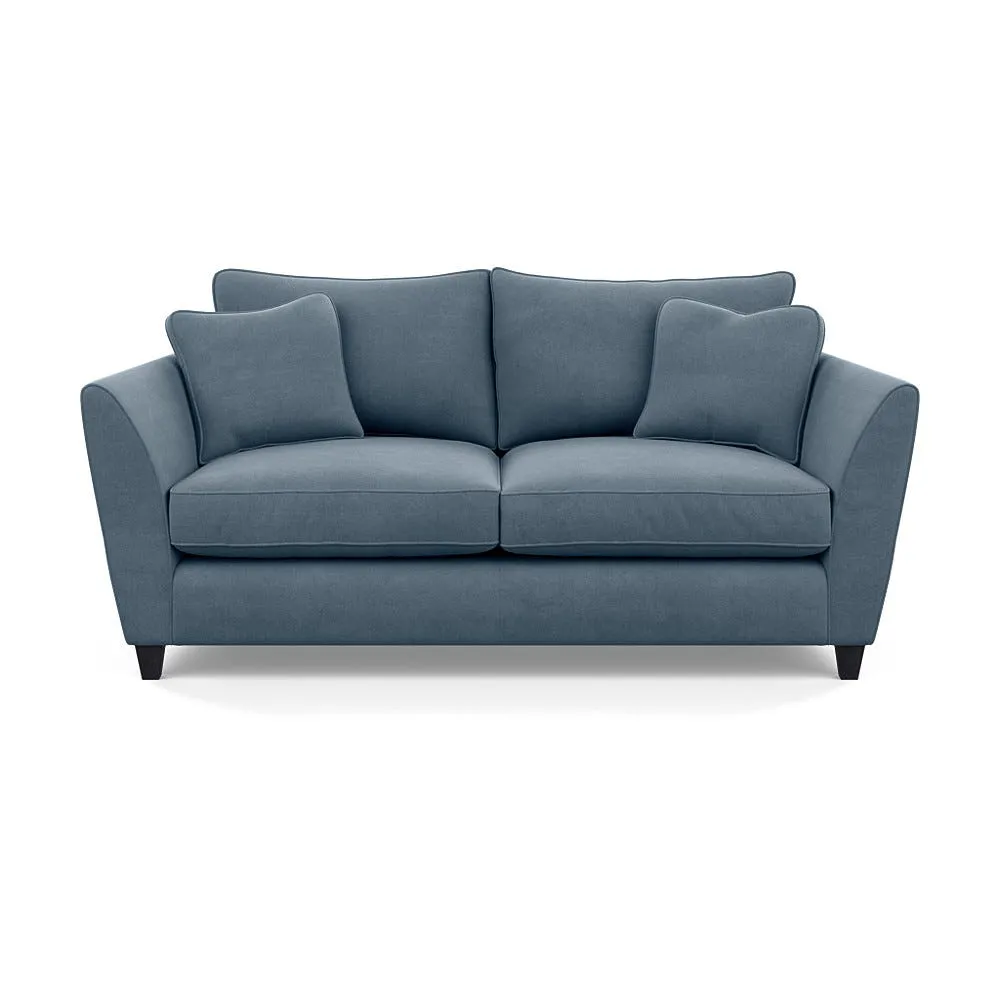 Heal's Torino 3 Seater Sofa Capelo Linen-Cotton Mineral Black Feet 1