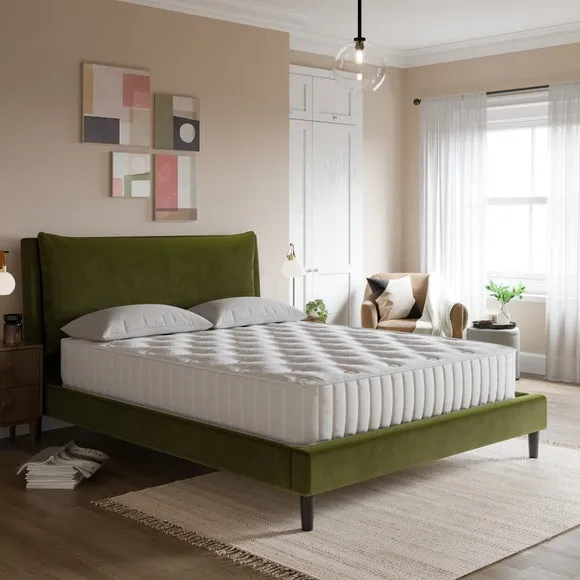 Skylar Velvet Pillow Back Bed Frame 1
