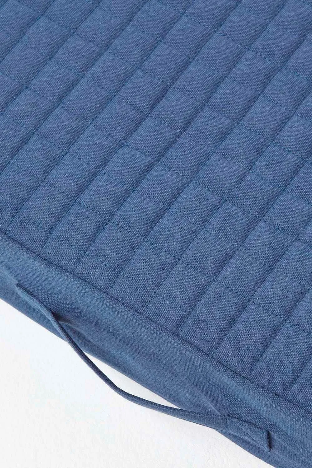 Homescapes Cotton Orthopaedic Foam 3 Seater Booster Cushion in Navy 4