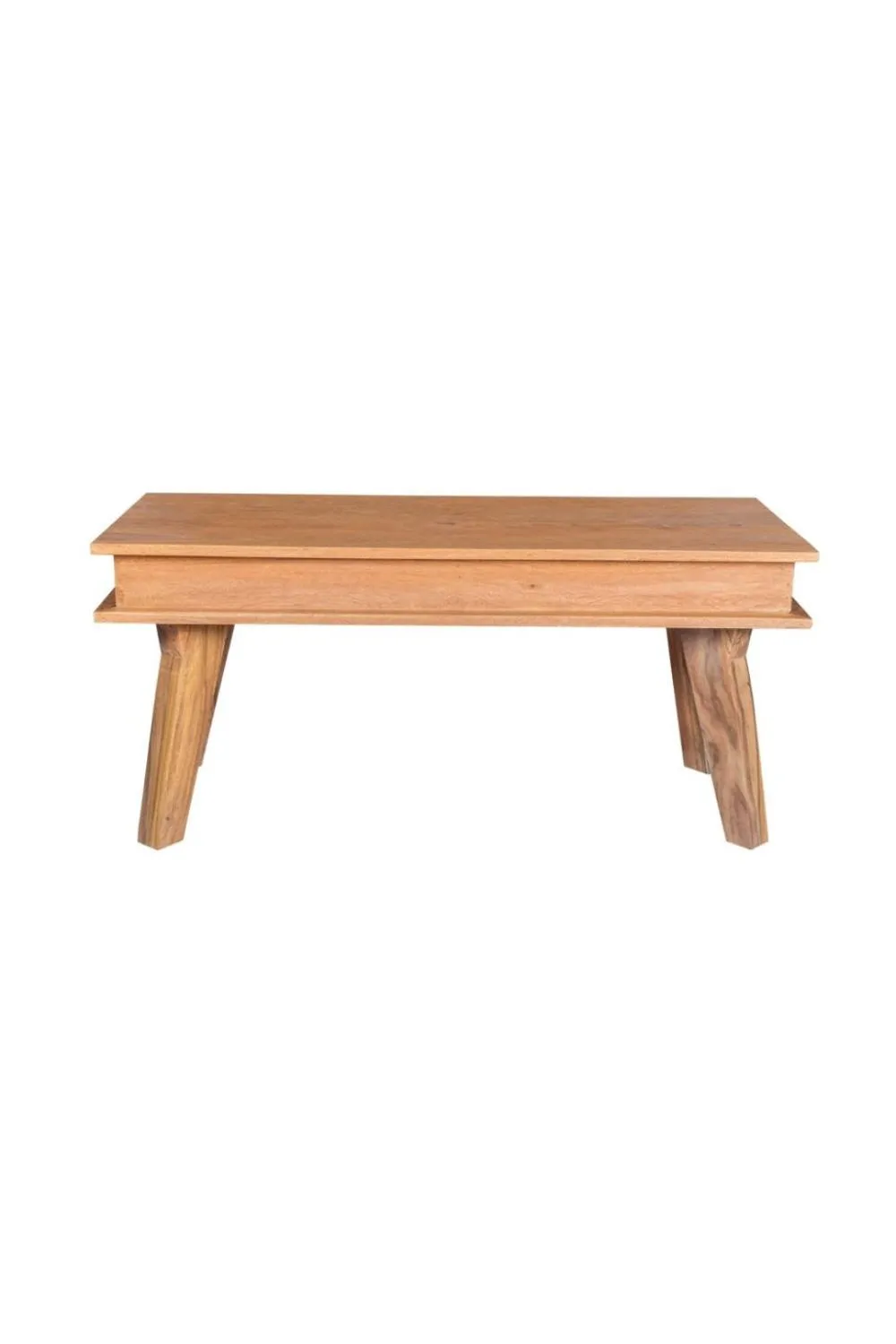 IH Design Classic Style Solid Sheesham Wood Medium Dining Bench Natural in Light Brown 2