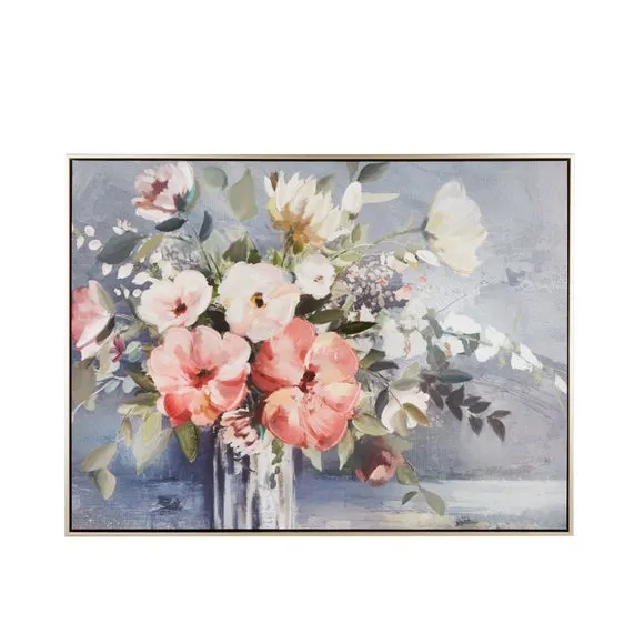Watercolour Floral Framed Canvas 3