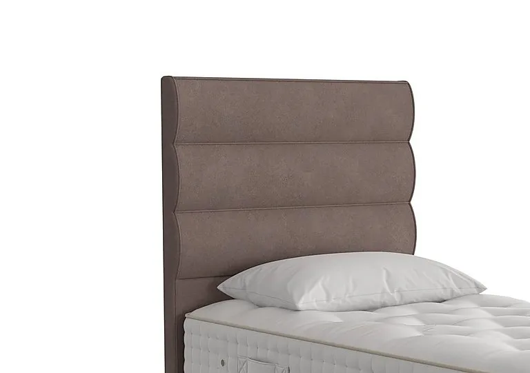 Triton Floor Standing Headboard - Single - Faux Suede Mocha