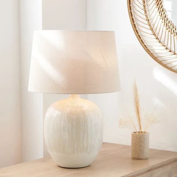 Greta Textured Ceramic Table Lamp 1