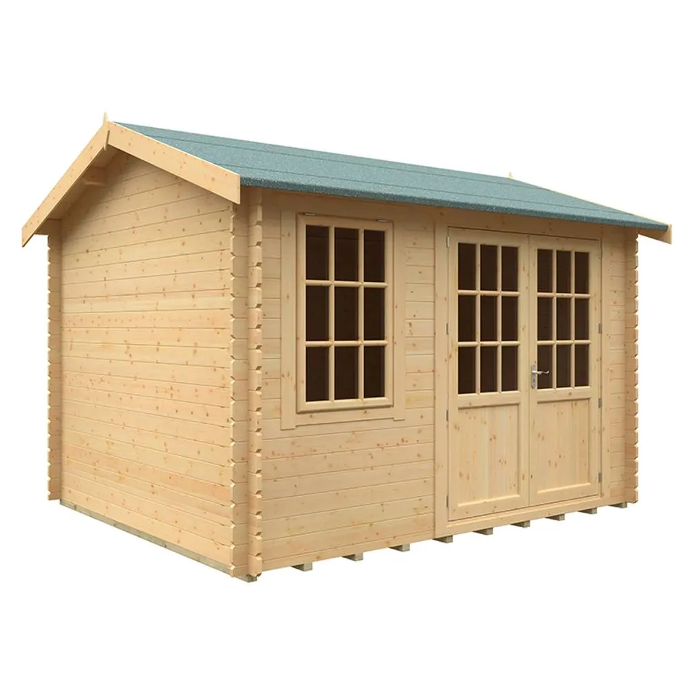 Buttercup Farm 12x10 The Henley 28mm Cabin - L355 x W295 x H272.6 cm in Natural