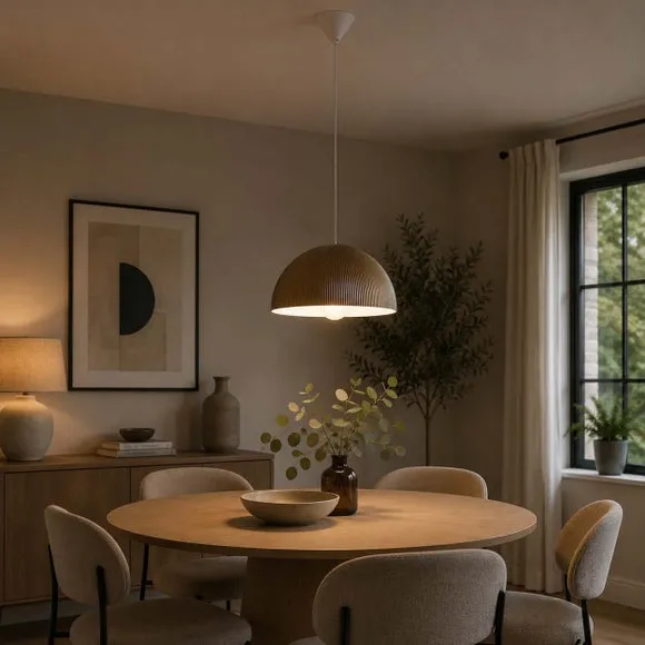 EGLO Gaetano Ribbed Adjustable Pendant Light 1