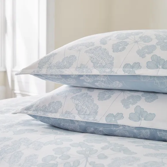 Dorma Daylesford Blue 100% Cotton Oxford Pillowcase Pair 2
