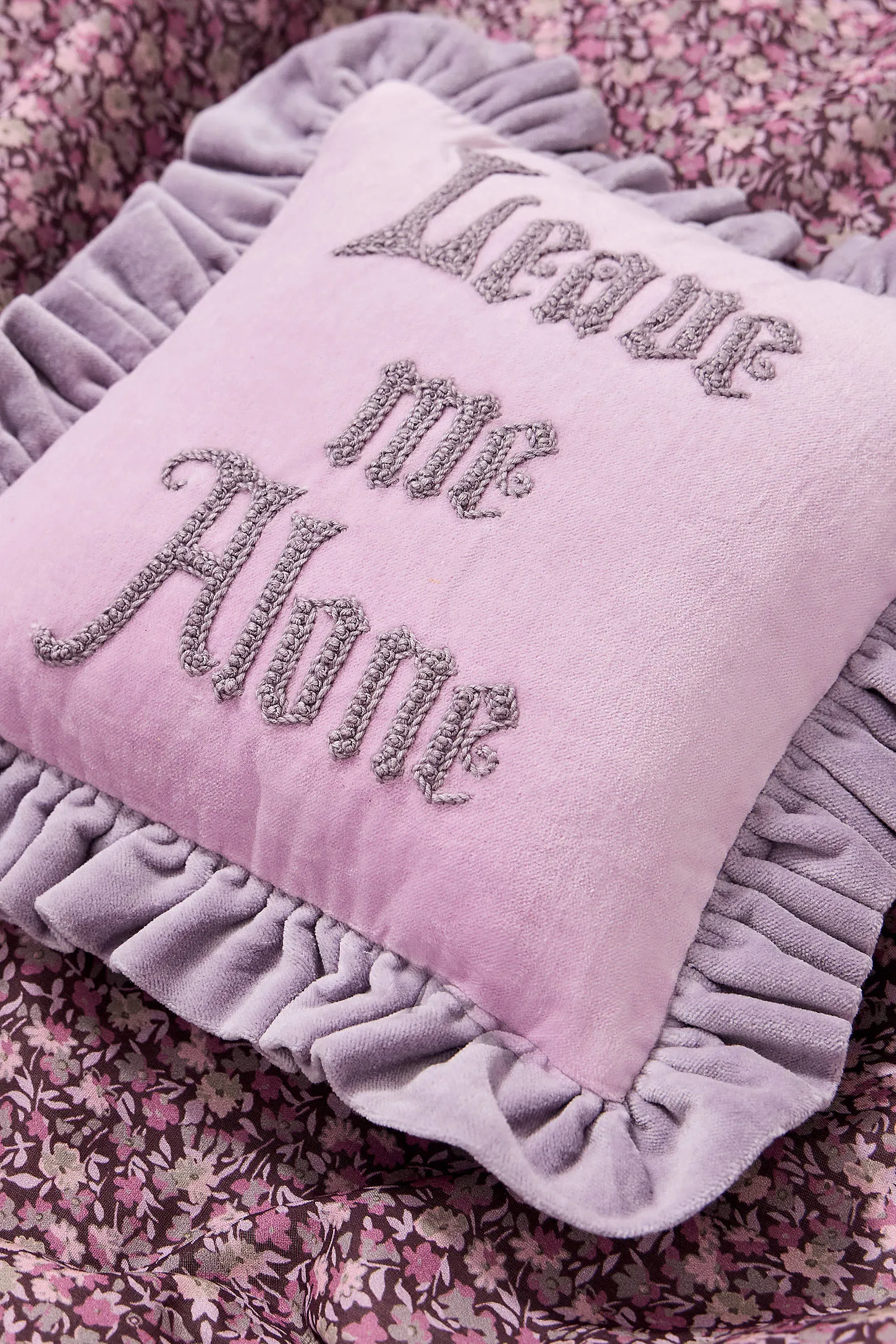 Leave Me Alone Mini Cushion - Lilac 2