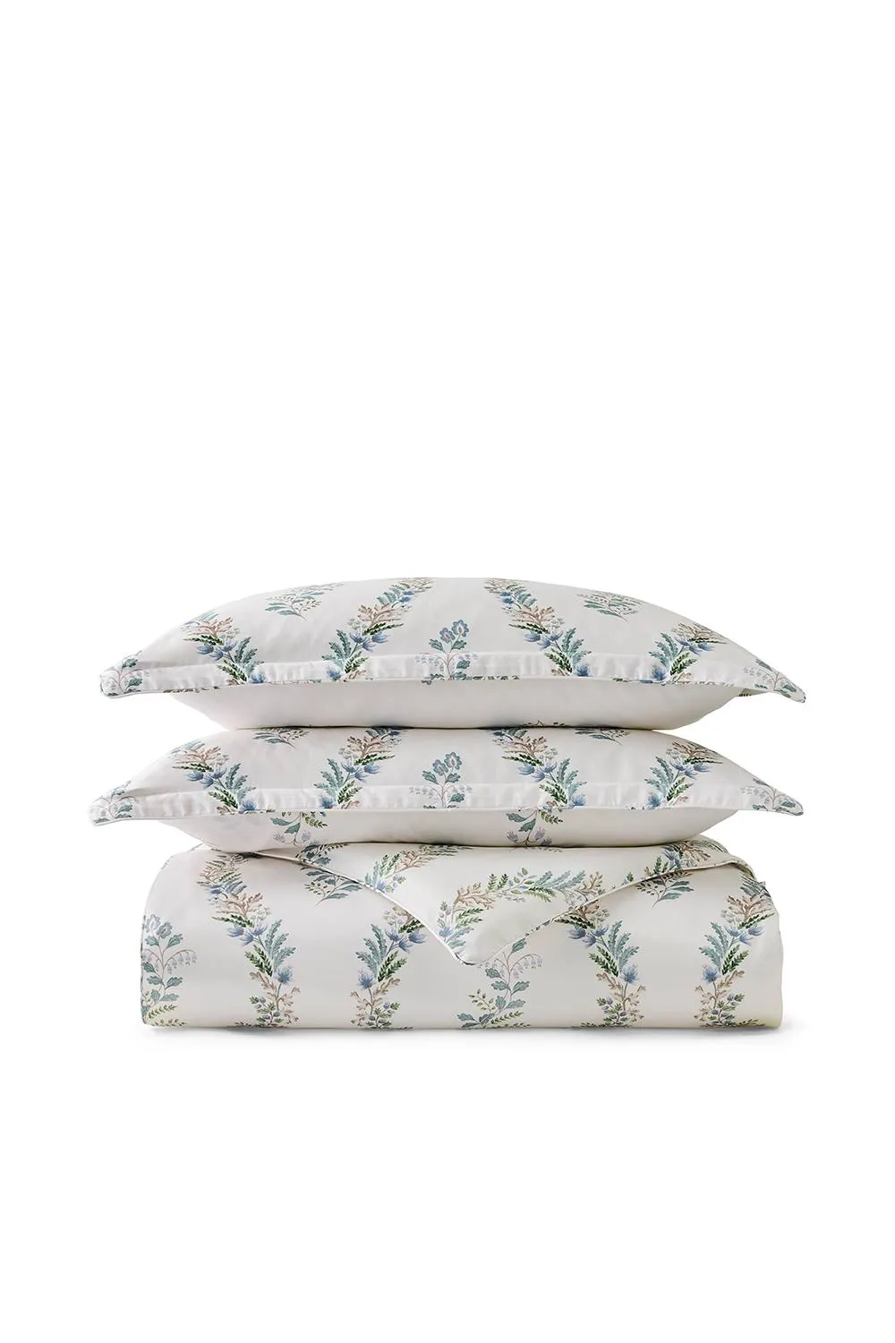 CHRISTY 'Eversham' Floral Reversible Cotton Sateen Duvet Cover Set in Blue 3