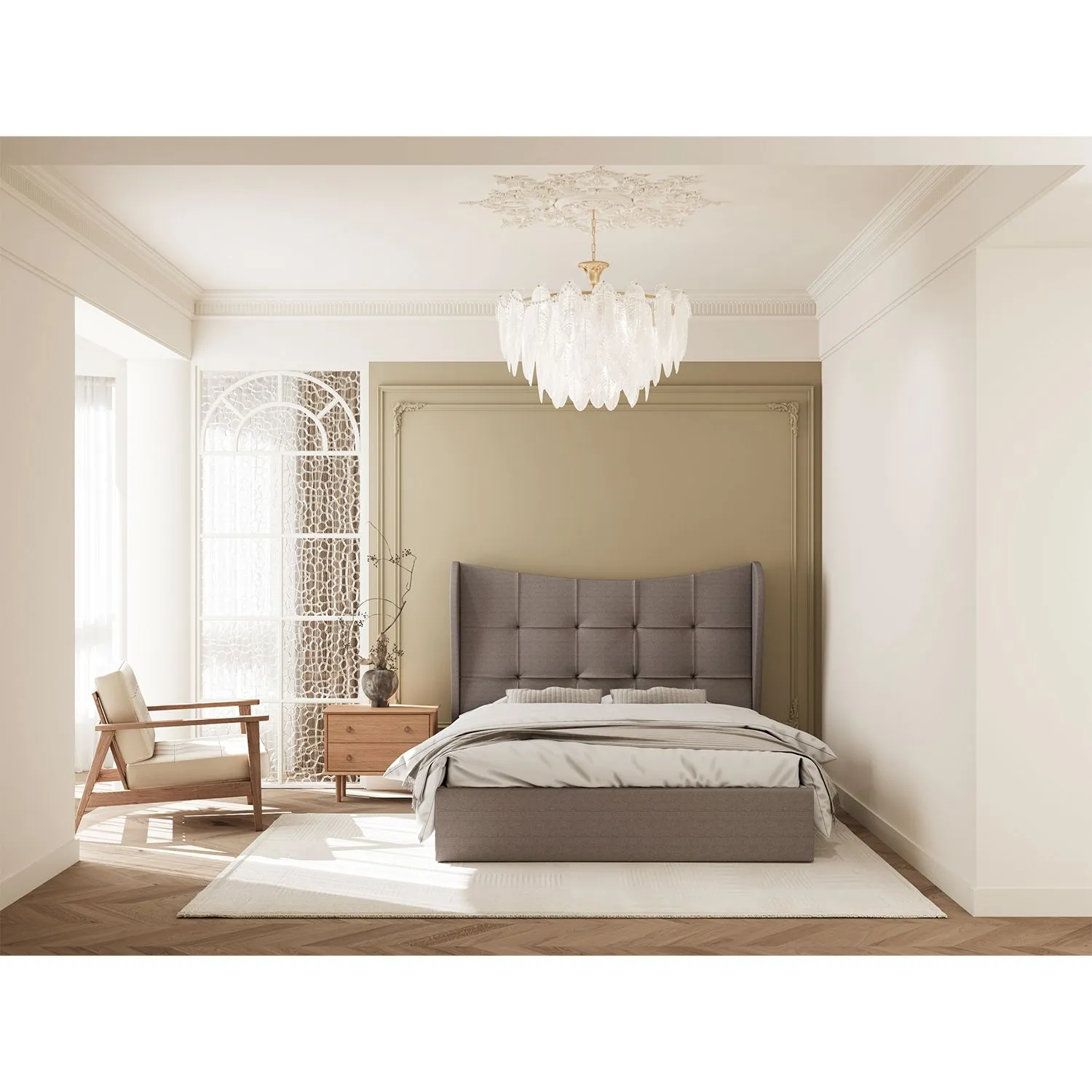 Seconique Verona 4'6" (Double) Ottoman Bed in Brown 3