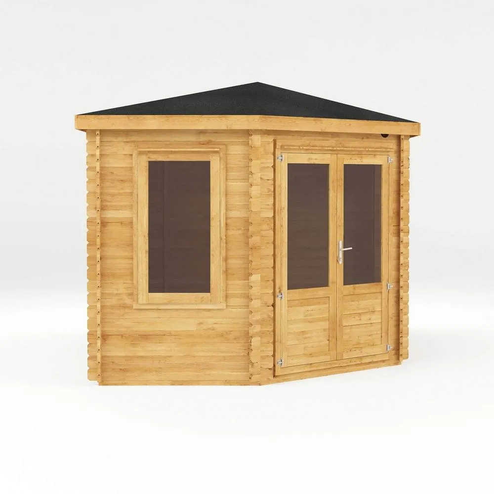 Mercia Corner Lodge Grande Log Cabin - 28 mm - L316.8 x W509.8 x H274.3 cm in Brown 6