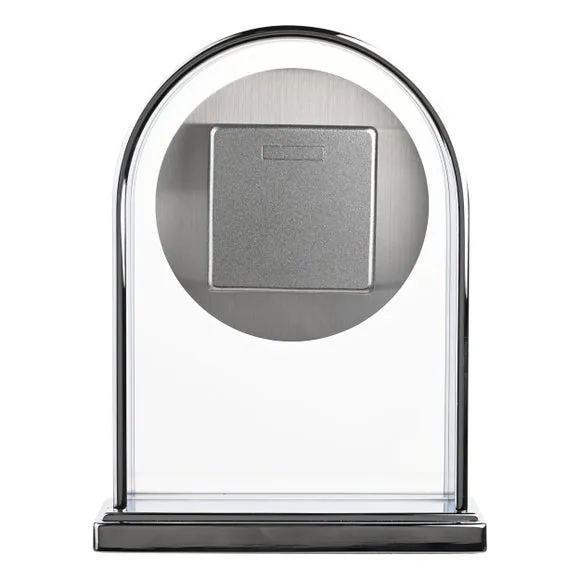 Widdop Chrome & Wood Veneer Mantel Clock 5