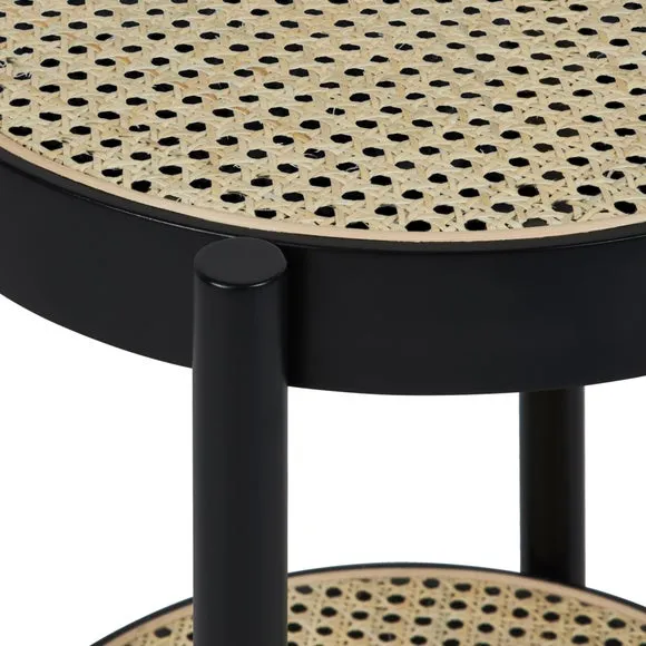 Cancun Round Side Table Black 6