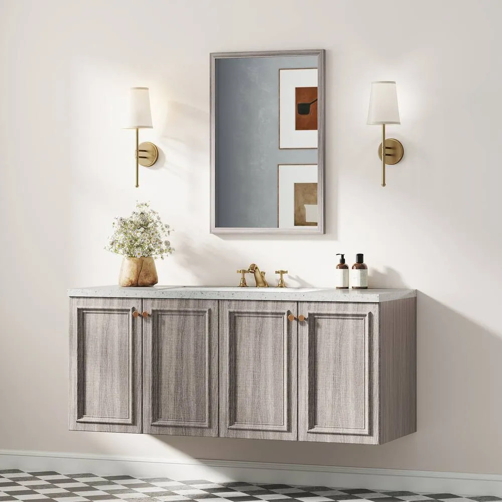 HOMCOM 40 x 60 cm Wall Bathroom Mirror, Vanity Mirror, Grey