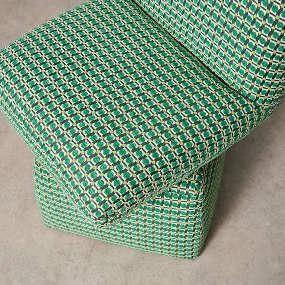 Yinka Ilori Swivel Dining Chair, Sweet Flows Green Fabric 4