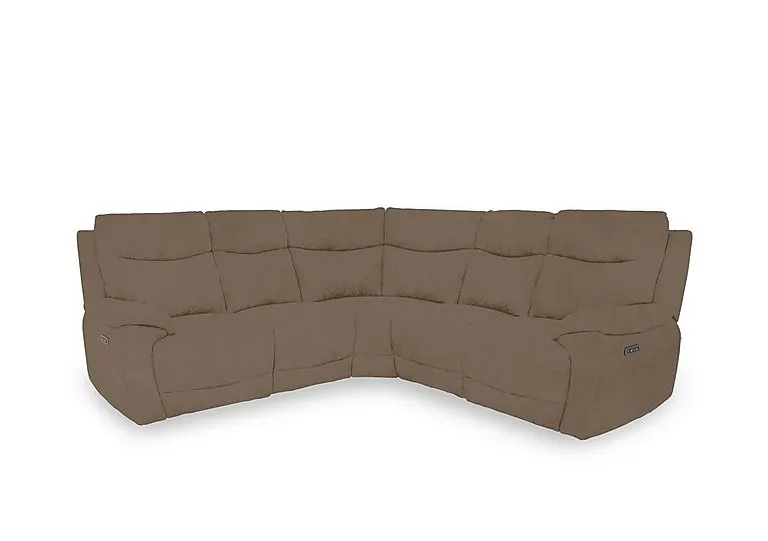 Sloane Fabric Large Power Recliner Corner Sofa with Power Headrests - Opulence Cedar