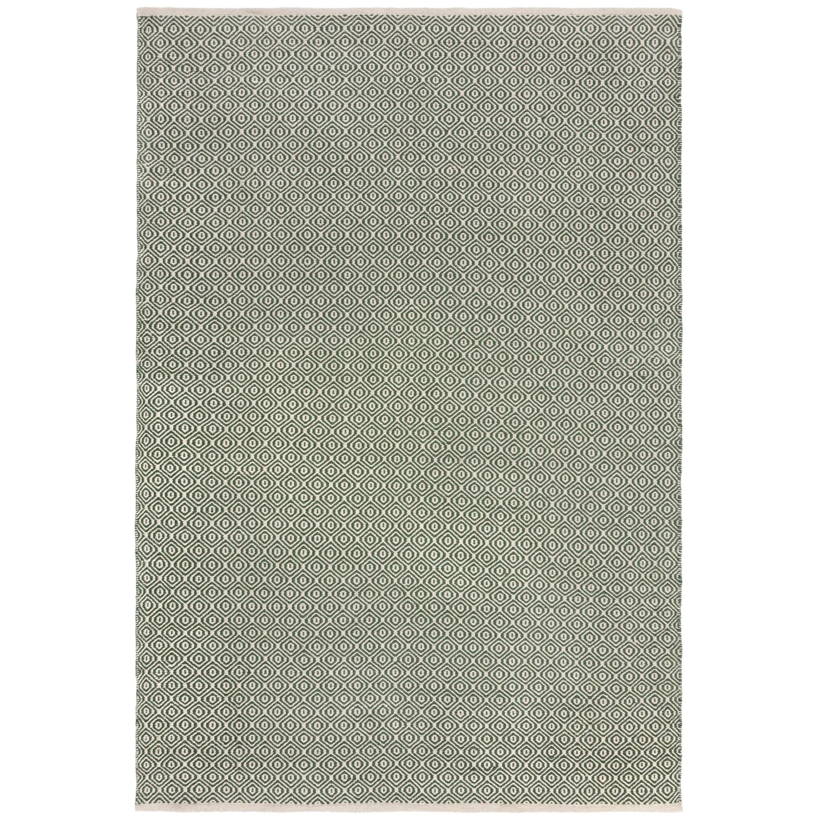 Diamond Weave Rug Green